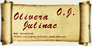 Olivera Julinac vizit kartica